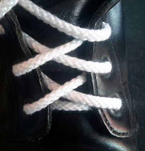 White Bootlaces For 14 Hole Boots.